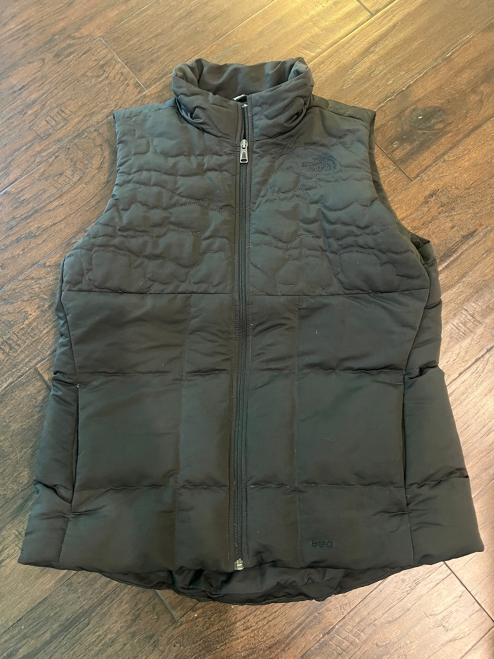 The North Face Women's Black Quilted Goose Down Insulated Vest Large EUC